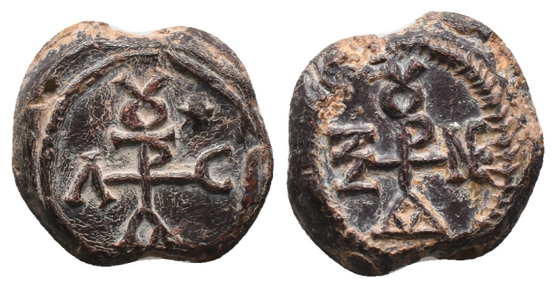 Byzantine Lead Seal. Uncertain.
.
Condition: Very fine.
Weight: 17.83 g.
Dia...