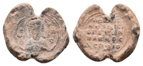 Byzantine Lead Seal. Uncertain.
.
Condition: Very fine.
Weight: 8.98 g.
Diameter: 24.84 mm.