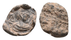 Byzantine Lead Seal. Uncertain
Condition: Very fine.
Weight: 3.26 g.
Diameter: 15.20 mm.