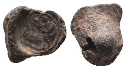 Byzantine Lead Seal. Uncertain
Condition: Very fine.
Weight: 7.20g.
Diameter: 18.81 mm.