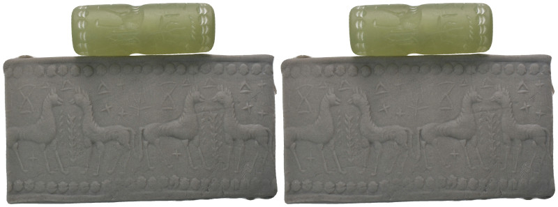 NEAR EASTERN CYLINDER SEAL (CIRCA. 1500 - 1000 BC).
.
Weight: 25.03 g.
Diamet...