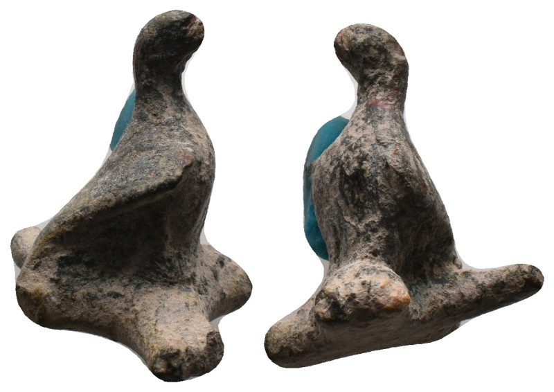 ANCIENT ROMAN BRONZE EAGLE STATUETTE.(1st-2nd century).
.
Weight: 20.69 g.
Di...