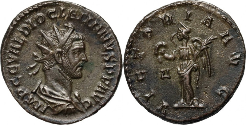 Roman Empire, Diocletian 284-305, Antoninian, Lugdunum Weight 4,05 g, 21 mm.
 W...