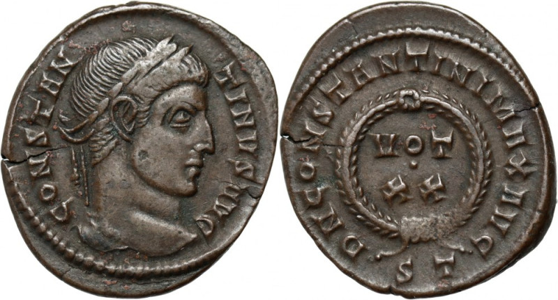 Roman Empire, Constantine I 306-337, Follis, Ticinum Weight 2,83 g, 20 mm.
 Wag...