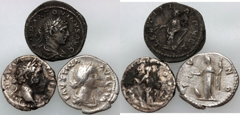 Roman Empire, set of denarii, (3 pieces) Weight (total) 7,72 g, diameters from 1...