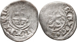 Władysław Jagiełło 1386-1434, trzeciak, Kraków, sygnatura mp