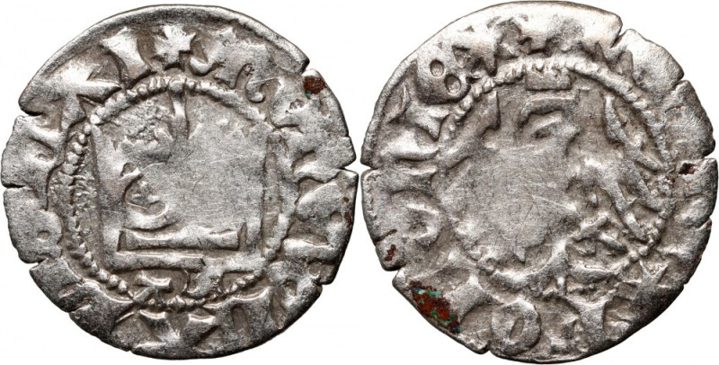 Władysław Jagiełło 1386-1434, półgrosz, Kraków, sygnatura AS Waga 1,41 g. Refere...