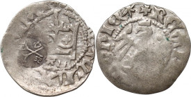 Władysław Jagiełło 1386-1434, półgrosz, Kraków, sygnatura AS, kontramarka