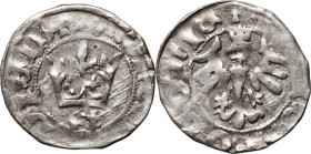 Władysław Jagiełło 1386-1434, półgrosz, Kraków, sygnatura F‡
