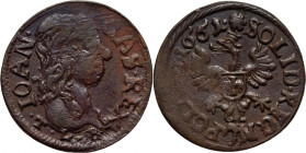 Jan II Kazimierz, szeląg (boratynka) 1661 TLB, Ujazdów