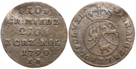 Stanisław August Poniatowski, 10 groszy miedziane 1790 EB, Warszawa
