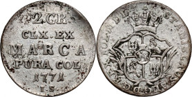 Stanisław August Poniatowski, 2 grosze (półzłotek) 1771 IS, Warszawa