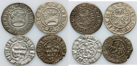 Polska Królewska, zestaw półgroszy z XV wieku, (4 sztuki)