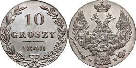 Zabór rosyjski, Mikołaj I, 10 groszy 1840 MW, Warszawa