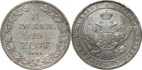 Zabór rosyjski, Mikołaj I, 1 1/2 rubla = 10 złotych 1833 НГ, Petersburg