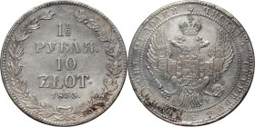 Zabór rosyjski, Mikołaj I, 1 1/2 rubla = 10 złotych 1835 НГ, Petersburg