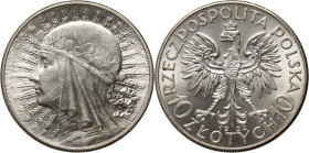 II RP, 10 złotych 1932, Londyn, Głowa Kobiety