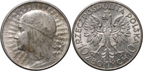 II RP, 10 złotych 1932, Londyn, Głowa Kobiety