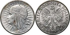 II RP, 10 złotych 1932, Londyn, Głowa Kobiety