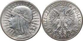 II RP, 10 złotych 1932, Londyn, Głowa Kobiety