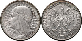 II RP, 10 złotych 1932, Londyn, Głowa Kobiety