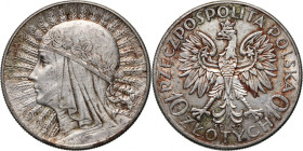 II RP, 10 złotych 1932, Warszawa, Głowa Kobiety