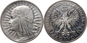 II RP, 10 złotych 1933, Warszawa, Głowa Kobiety