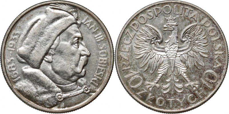 II RP, 10 złotych 1933, Warszawa, Jan III Sobieski Reference: Parchimowicz 121
...