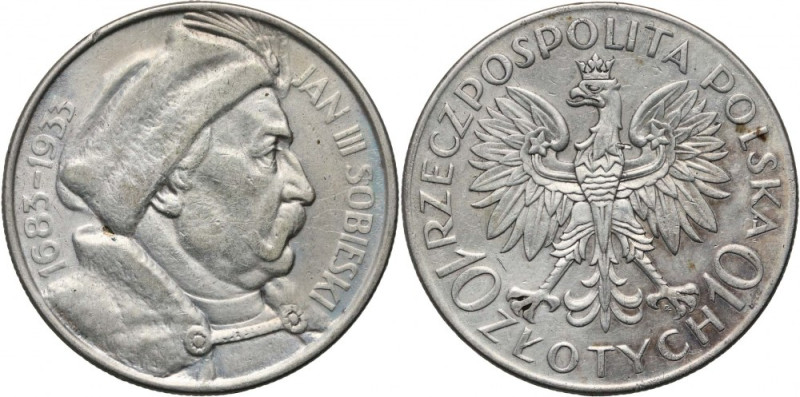 II RP, 10 złotych 1933, Warszawa, Jan III Sobieski Reference: Parchimowicz 121
...