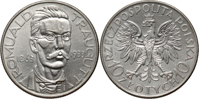 II RP, 10 złotych 1933, Warszawa, Romuald Traugutt Reference: Parchimowicz 122
...