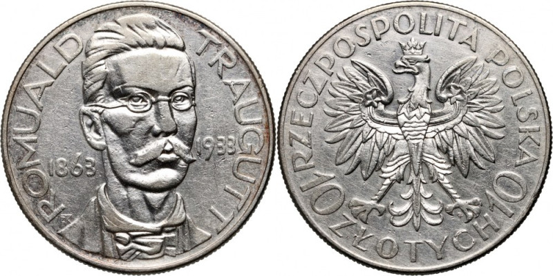 II RP, 10 złotych 1933, Warszawa, Romuald Traugutt Reference: Parchimowicz 122
...