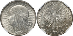 II RP, 5 złotych 1932 bez znaku mennicy, Londyn, Głowa Kobiety