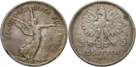 II RP, 5 złotych 1930, Warszawa, Nike