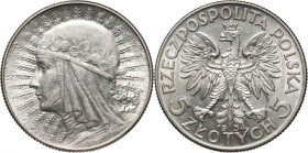 II RP, 5 złotych 1934, Warszawa, Głowa Kobiety