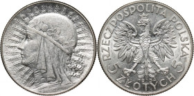 II RP, 5 złotych 1934, Warszawa, Głowa Kobiety