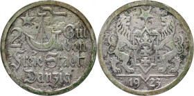 Wolne Miasto Gdańsk, 2 guldeny 1923, Utrecht, Koga
