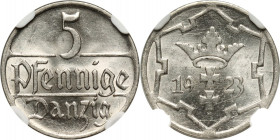 Wolne Miasto Gdańsk, 5 fenigów 1923, Berlin