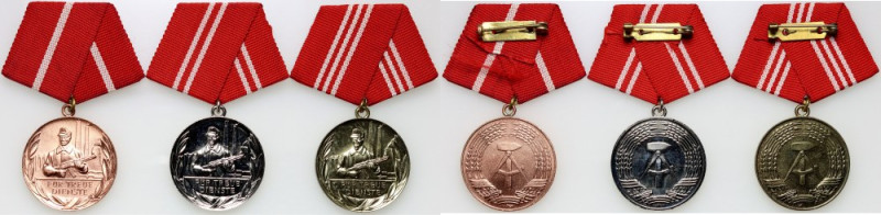 Germany, GDR, full set of medals for loyal service in working class combat group...