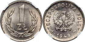 PRL, 1 złoty 1949, miedzionikiel