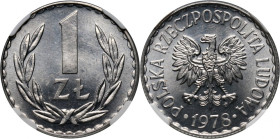 PRL, 1 złoty 1978, ze znakiem mennicy