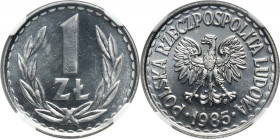 PRL, 1 złoty 1985, Prooflike MAX