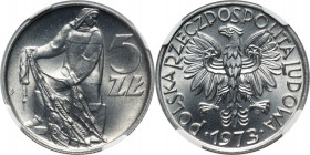 PRL, 5 złotych 1973, Rybak MAX