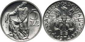 PRL, 5 złotych 1974, Rybak