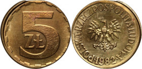 PRL, 5 złotych 1982, DESTRUKT