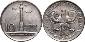 PRL, 10 złotych 1966, Kolumna Zygmunta - 'Mała Kolumna'