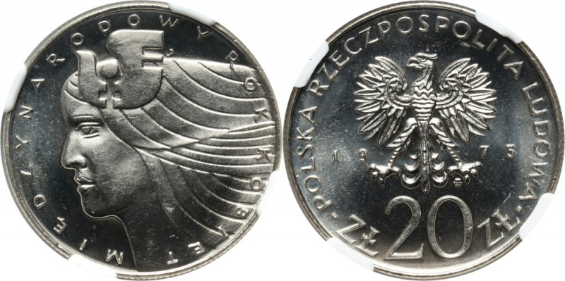 PRL, 20 złotych 1975, Międzynarodowy Rok Kobiet, Prooflike Reference: Parchimowi...