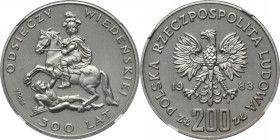 PRL, 200 złotych 1983, 300 lat Odsieczy Wiedeńskiej, PRÓBA, nikiel