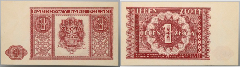 PRL, 1 złoty 15.05.1946 Bez oznaczenia serii i numeracji. Wyśmienity. Reference:...