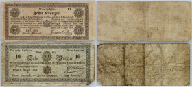 Austria, set of banknotes 1849, (2 pieces)