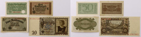 Germany, Third Reich, set of banknotes 1939-1945, (4 pieces)